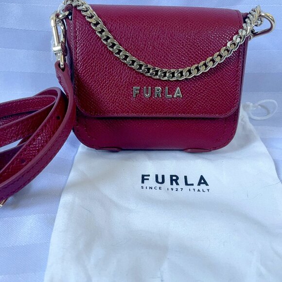 NWT FURLA Maya Leather Mini Bag CABERNET  - Picture 1 of 8